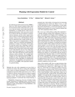 Planning with Expectation Models for Control