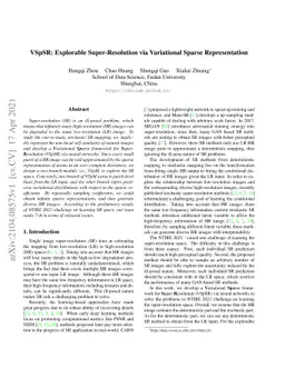VSpSR: Explorable Super-Resolution via Variational Sparse Representation