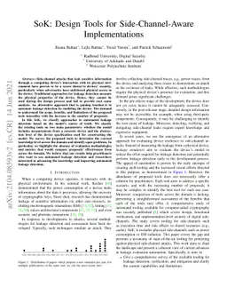SoK: Design Tools for Side-Channel-Aware Implementations