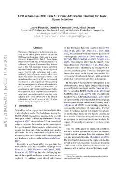 UPB at SemEval-2021 Task 5: Virtual Adversarial Training for Toxic Spans
  Detection