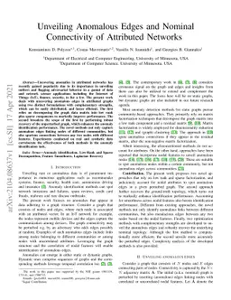 Unveiling Anomalous Edges and Nominal Connectivity of Attributed
  Networks