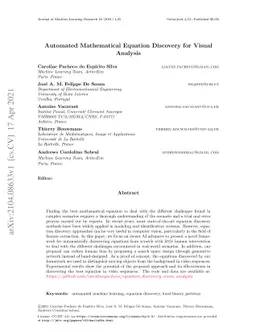 Automated Mathematical Equation Structure Discovery for Visual Analysis
