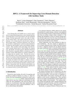 RPCL: A Framework for Improving Cross-Domain Detection with Auxiliary
  Tasks