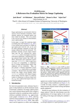CLIPScore: A Reference-free Evaluation Metric for Image Captioning