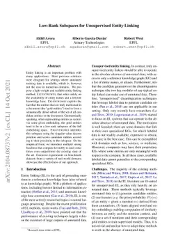 Low-Rank Subspaces for Unsupervised Entity Linking