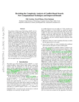 Revisiting the Complexity Analysis of Conflict-Based Search: New
  Computational Techniques and Improved Bounds