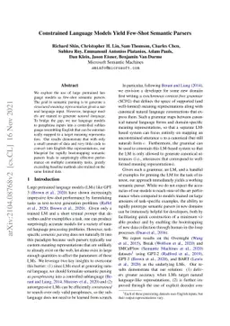 Constrained Language Models Yield Few-Shot Semantic Parsers