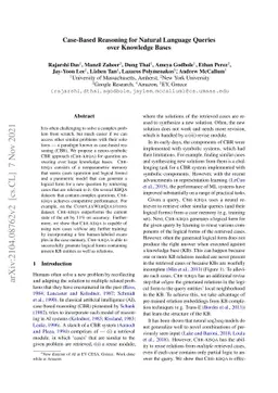 Case-based Reasoning for Natural Language Queries over Knowledge Bases