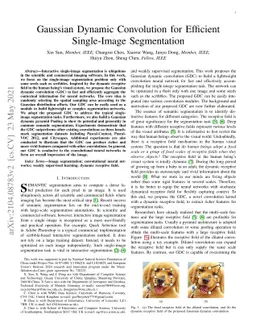 Gaussian Dynamic Convolution for Efficient Single-Image Segmentation