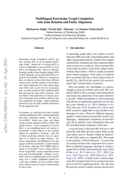 Multilingual Knowledge Graph Completion with Joint Relation and Entity
  Alignment