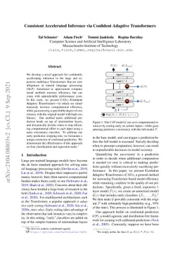 Consistent Accelerated Inference via Confident Adaptive Transformers