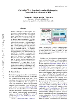 CrossFit: A Few-shot Learning Challenge for Cross-task Generalization in
  NLP