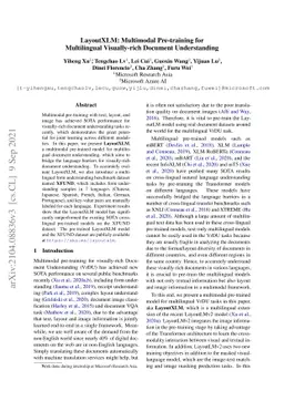 LayoutXLM: Multimodal Pre-training for Multilingual Visually-rich
  Document Understanding