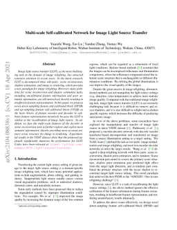 Multi-scale Self-calibrated Network for Image Light Source Transfer