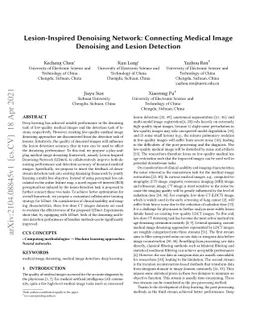 Lesion-Inspired Denoising Network: Connecting Medical Image Denoising
  and Lesion Detection