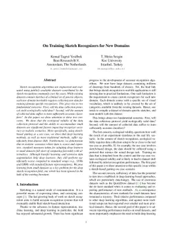 On Training Sketch Recognizers for New Domains