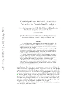 Knowledge Graph Anchored Information-Extraction for Domain-Specific
  Insights
