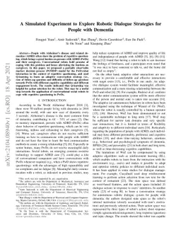 A Simulated Experiment to Explore Robotic Dialogue Strategies for People
  with Dementia