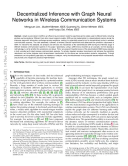 Decentralized Inference with Graph Neural Networks in Wireless
  Communication Systems