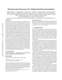 Mining Latent Structures for Multimedia Recommendation