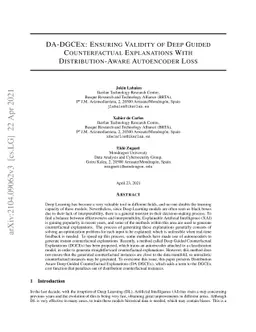 DA-DGCEx: Ensuring Validity of Deep Guided Counterfactual Explanations
  With Distribution-Aware Autoencoder Loss