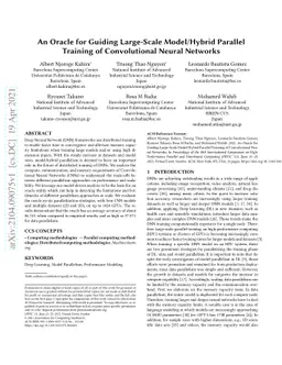 An Oracle for Guiding Large-Scale Model/Hybrid Parallel Training of
  Convolutional Neural Networks