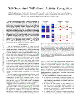 Self-Supervised WiFi-Based Activity Recognition