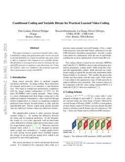 Conditional Coding and Variable Bitrate for Practical Learned Video
  Coding