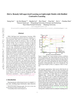 DisCo: Remedy Self-supervised Learning on Lightweight Models with
  Distilled Contrastive Learning