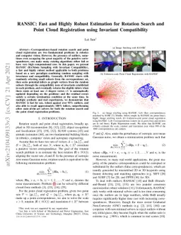 RANSIC: Fast and Highly Robust Estimation for Rotation Search and Point
  Cloud Registration using Invariant Compatibility
