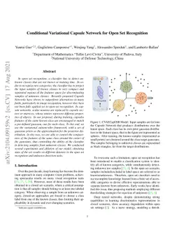 Conditional Variational Capsule Network for Open Set Recognition