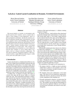LaLaLoc: Latent Layout Localisation in Dynamic, Unvisited Environments