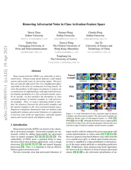 Removing Adversarial Noise in Class Activation Feature Space