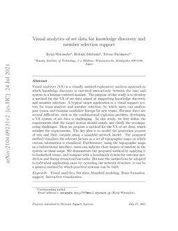 Visual analytics of set data for knowledge discovery and member
  selection support