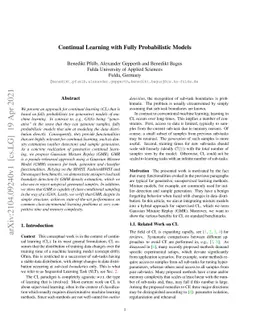 Continual Learning with Fully Probabilistic Models