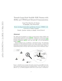 Towards Large-Scale Scalable MAV Swarms with ROS2 and UWB-based Situated
  Communication