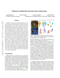 Multi-person Implicit Reconstruction from a Single Image