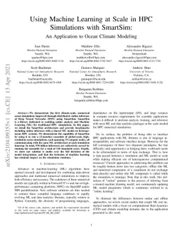 Using Machine Learning at Scale in HPC Simulations with SmartSim: An
  Application to Ocean Climate Modeling