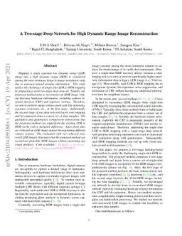 A Two-stage Deep Network for High Dynamic Range Image Reconstruction