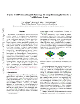 Beyond Joint Demosaicking and Denoising: An Image Processing Pipeline
  for a Pixel-bin Image Sensor