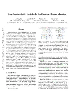 Cross-Domain Adaptive Clustering for Semi-Supervised Domain Adaptation