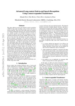 Advanced Long-context End-to-end Speech Recognition Using
  Context-expanded Transformers