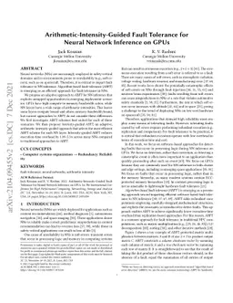 Arithmetic-Intensity-Guided Fault Tolerance for Neural Network Inference
  on GPUs