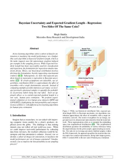 Bayesian Uncertainty and Expected Gradient Length -- Regression: Two
  Sides Of The Same Coin?