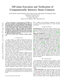 Off-chain Execution and Verification of Computationally Intensive Smart
  Contracts