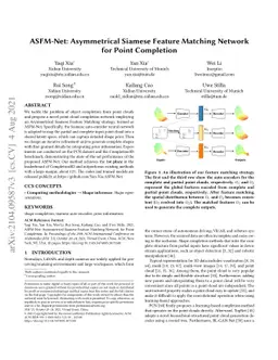 ASFM-Net: Asymmetrical Siamese Feature Matching Network for Point
  Completion