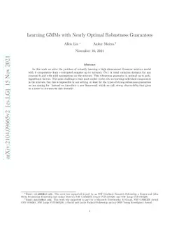 Learning GMMs with Nearly Optimal Robustness Guarantees