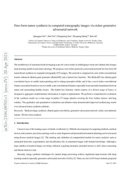 Free-form tumor synthesis in computed tomography images via richer
  generative adversarial network