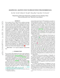 AdaSpeech 2: Adaptive Text to Speech with Untranscribed Data