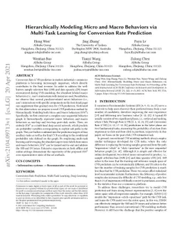 Hierarchically Modeling Micro and Macro Behaviors via Multi-Task
  Learning for Conversion Rate Prediction